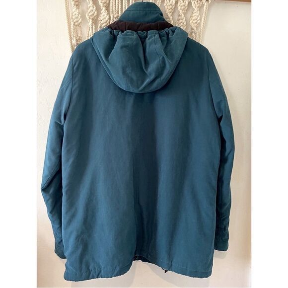 Forecaster of Boston Size Large Windbreaker Coat Jacket Removable Hood Teal - Picture 2 of 8